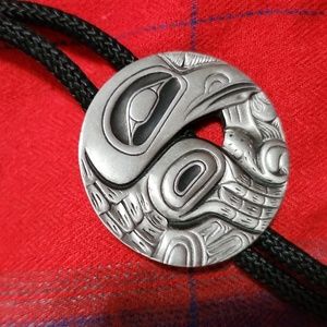 Coast Salish Bolo Tie - Indigenous Artistry Meets Modern Elegance